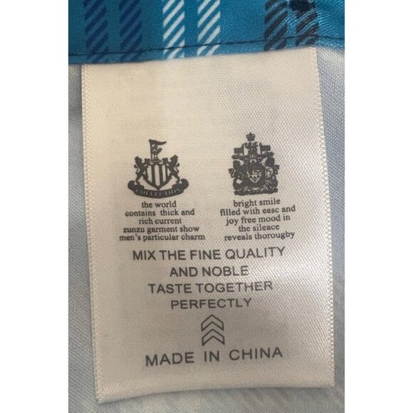 Mens GS Bogosse Classic 2XL Plaid & Baroque Long Sleeve Button-Up Shirt Blue/Bla - Picture 6 of 7